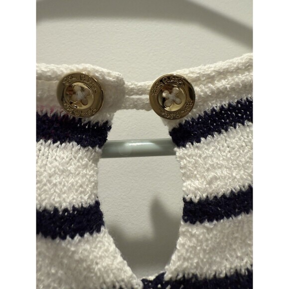 Lilly Pulitzer Sweater Size XS Nautical Quiet Luxury Beach Coastal Cotton - Picture 4 of 5